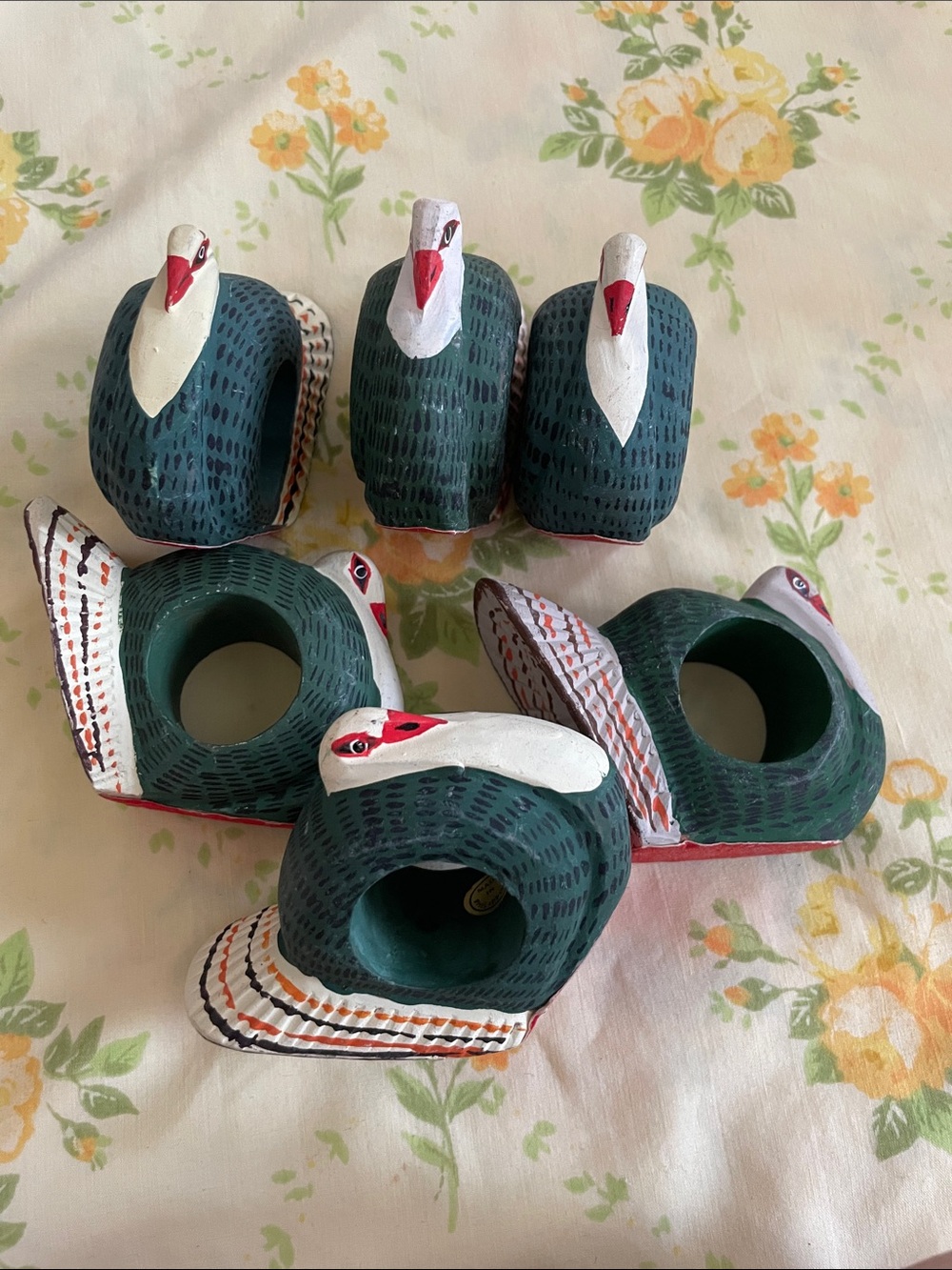 6 Turkey Themed Napkin Rings